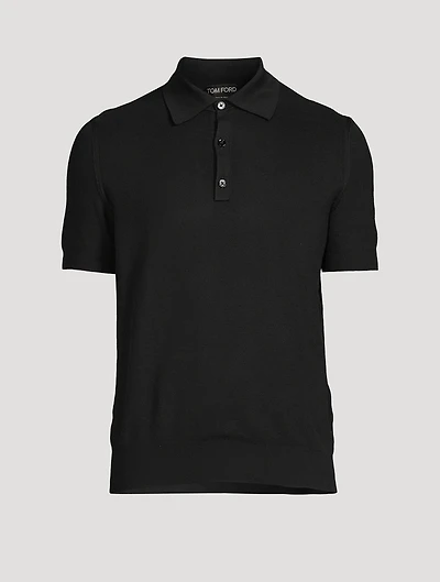Silk Cotton Honeycomb Polo