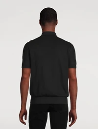 Silk Cotton Honeycomb Polo