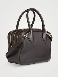 Small Star Leather Top Handle Bag