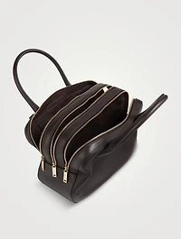 Small Star Leather Top Handle Bag
