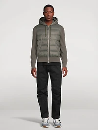 Wool-Blend And Nylon Down Jacket
