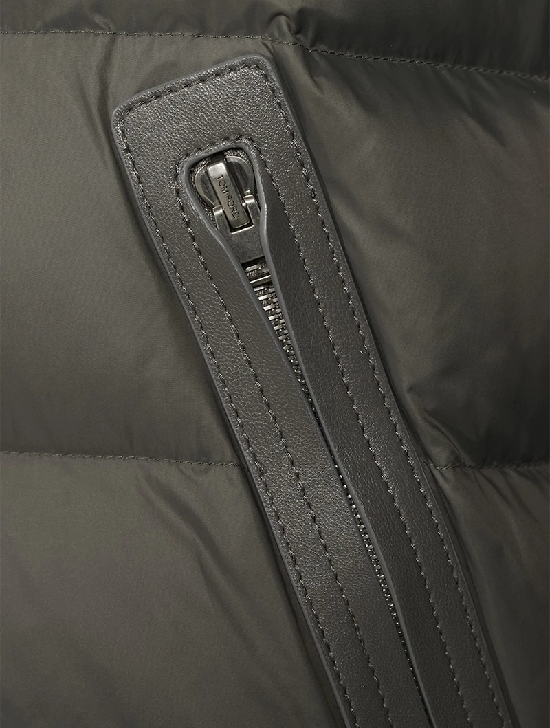Wool-Blend And Nylon Down Jacket