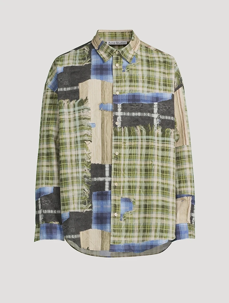 Cotton Patchwork Printed Shirt