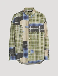 Cotton Patchwork Printed Shirt