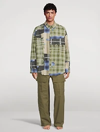 Cotton Patchwork Printed Shirt
