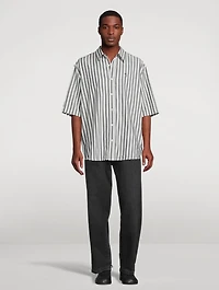 Short-Sleeve Shirt Striped Print