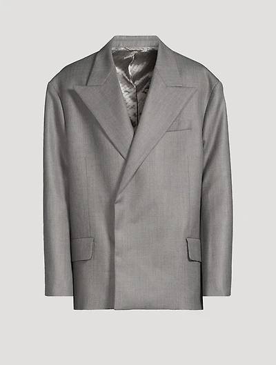Wool-Blend Relaxed Suit Jacket