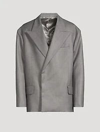 Wool-Blend Relaxed Suit Jacket