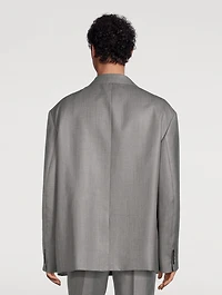Wool-Blend Relaxed Suit Jacket