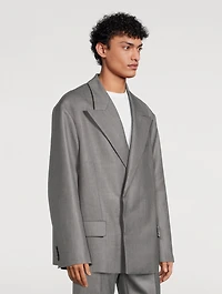 Wool-Blend Relaxed Suit Jacket