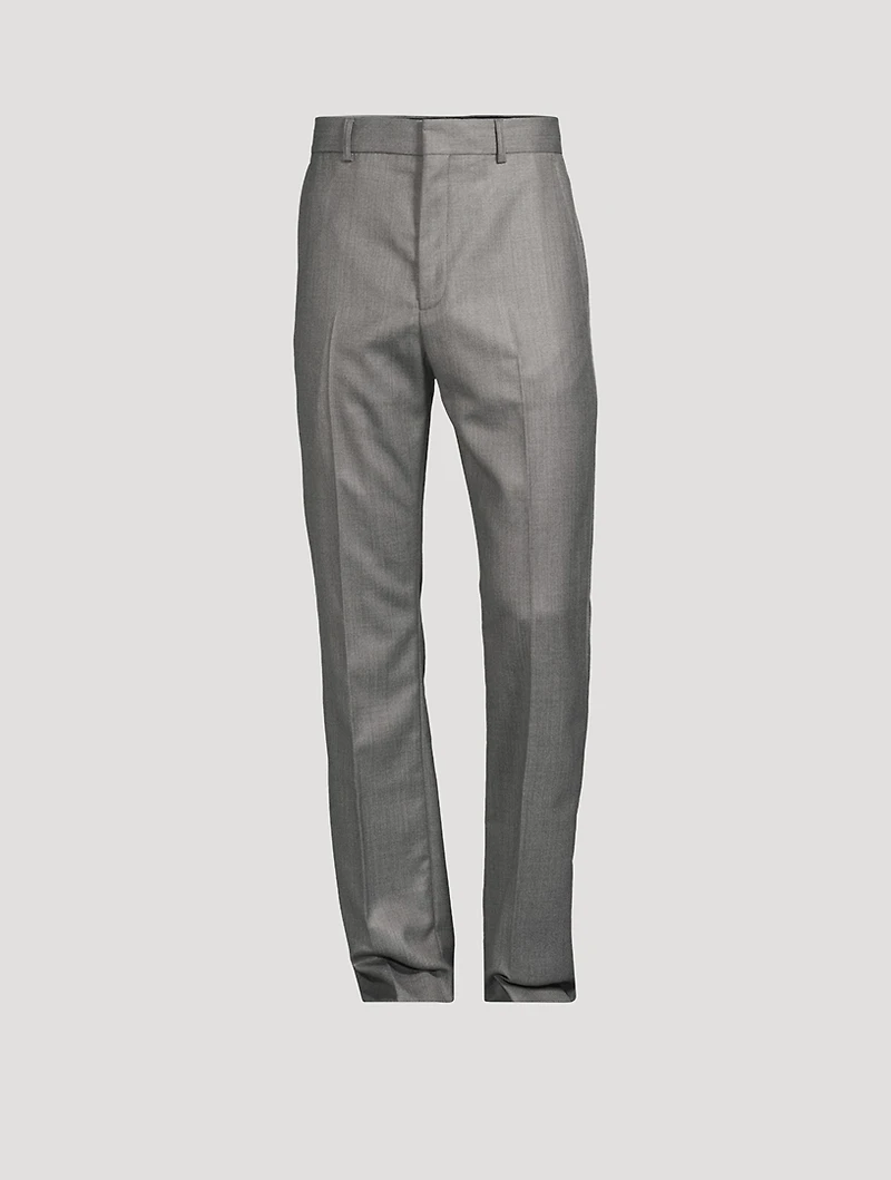 Wool-Blend Tailored Pants