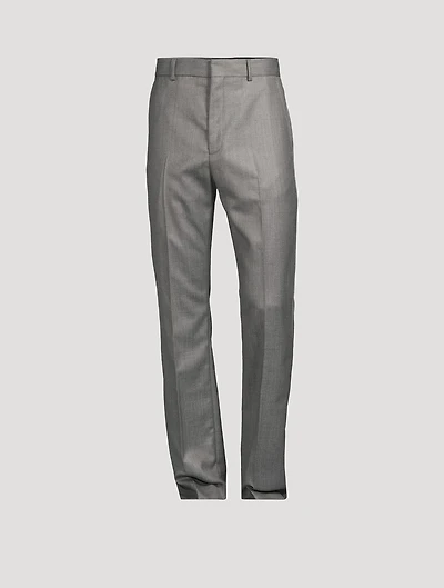 Wool-Blend Tailored Pants