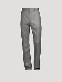 Wool-Blend Tailored Pants