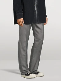Wool-Blend Tailored Pants