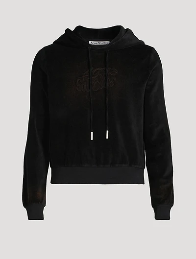 Velour Fitted Hoodie