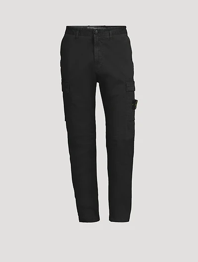 Stretch Cotton Tapered Pants