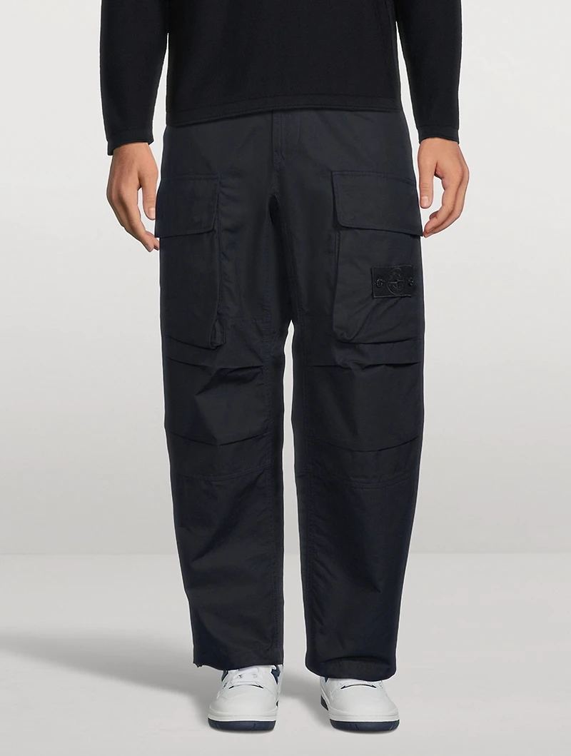 Cotton Oversized-Leg Pants