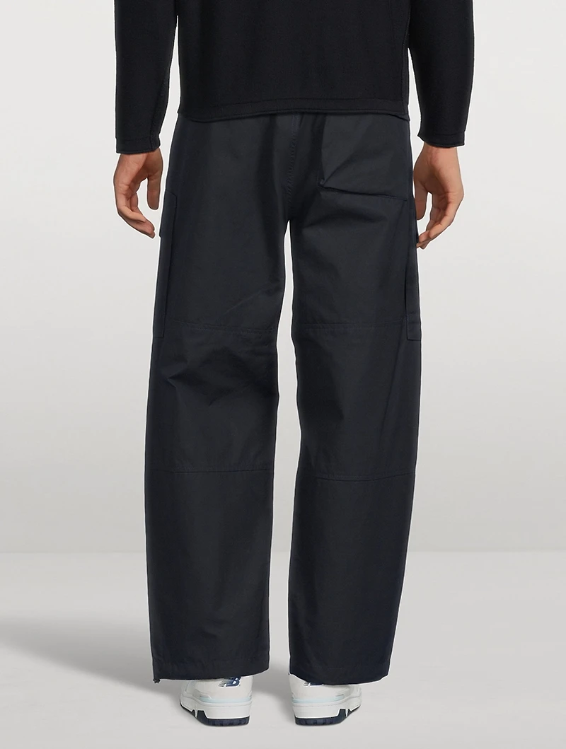 Cotton Oversized-Leg Pants
