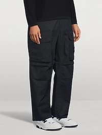 Cotton Oversized-Leg Pants