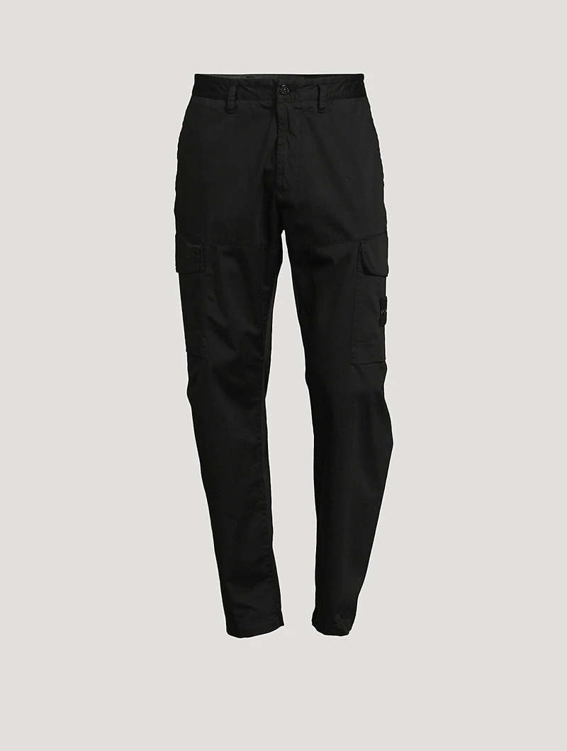 Stretch Cotton Cargo Pants