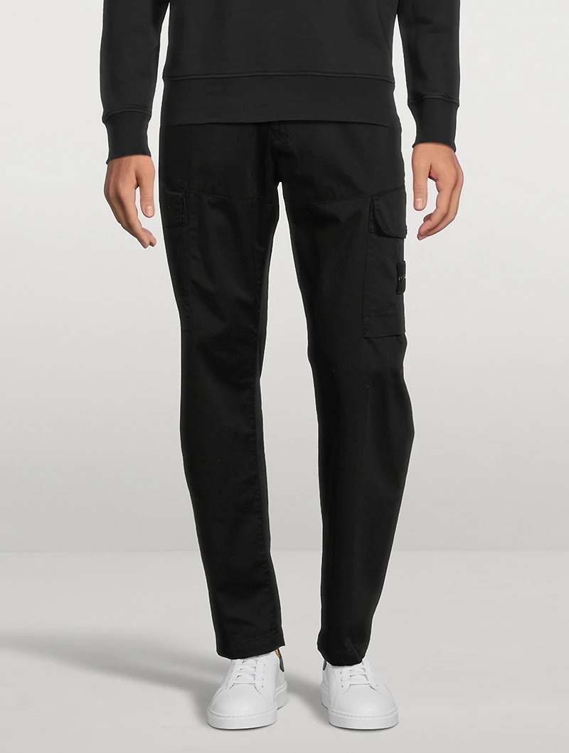 Stretch Cotton Cargo Pants