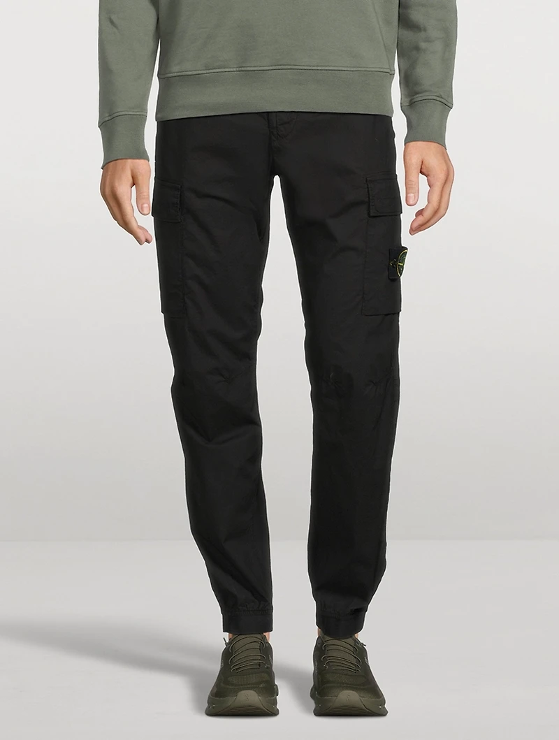 Stretch Cotton Cargo Pants