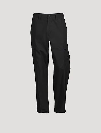 Cotton Straight-Leg Pants