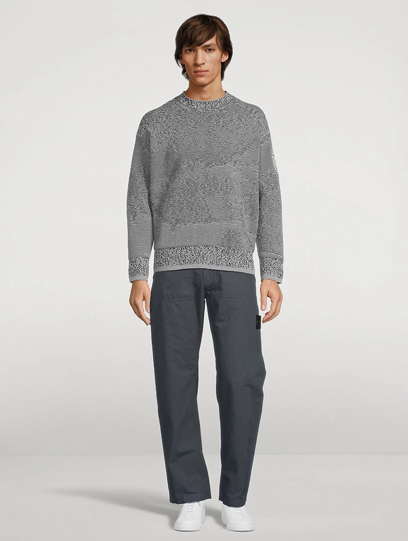 Cotton-Blend Oversized Sweater