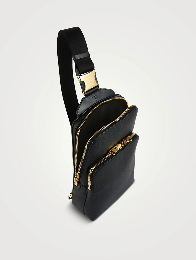 Buckley Grained Leather Sling Backpack