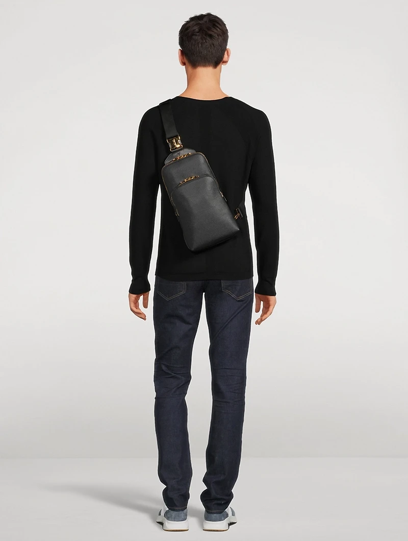 Buckley Grained Leather Sling Backpack