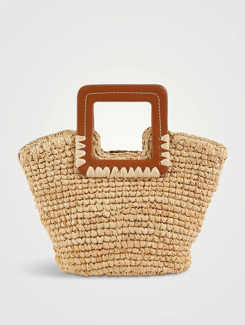 Mini Shirley Raffia Tote Bag