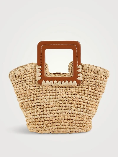 Mini Shirley Raffia Tote Bag