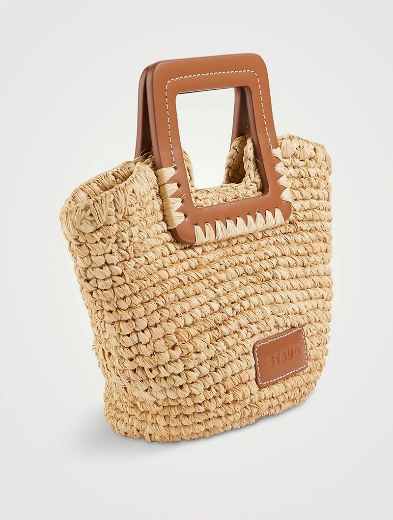 Mini Shirley Raffia Tote Bag