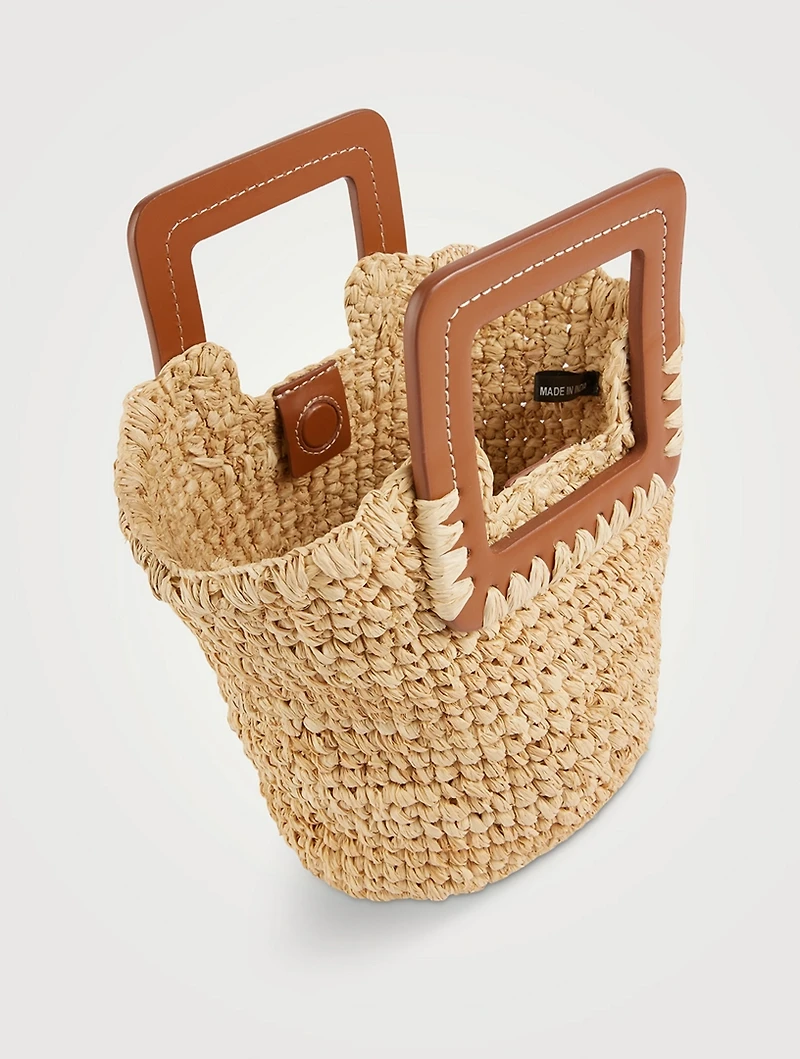 Mini Shirley Raffia Tote Bag