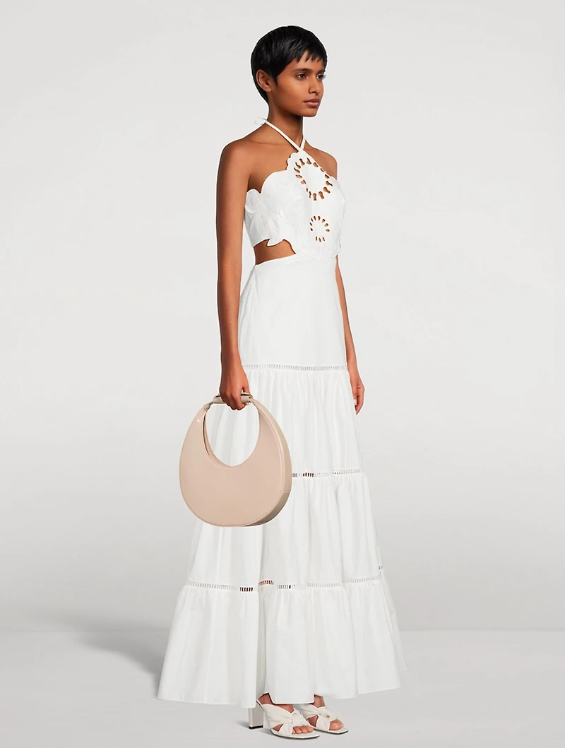 Moon Leather Shoulder Bag
