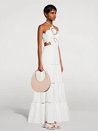 Moon Leather Shoulder Bag