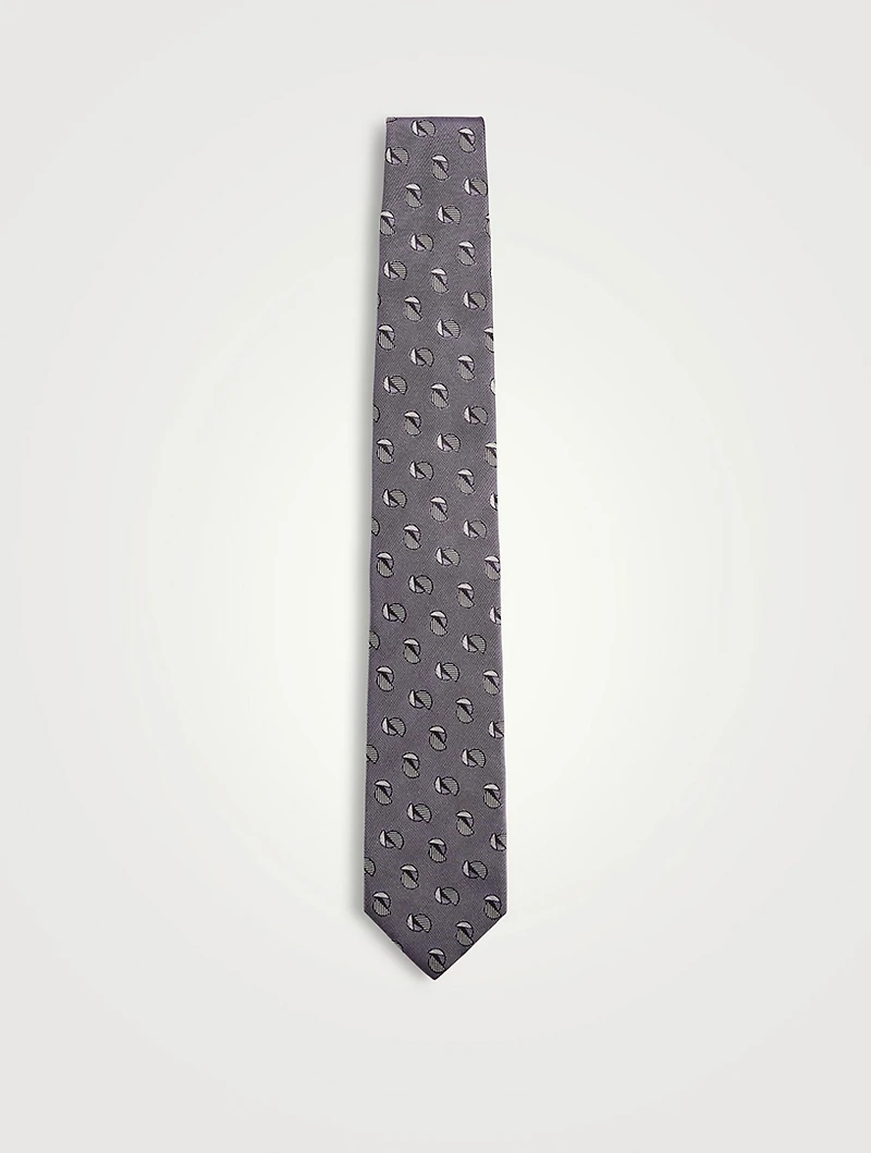 Silk Jacquard Medallion Tie