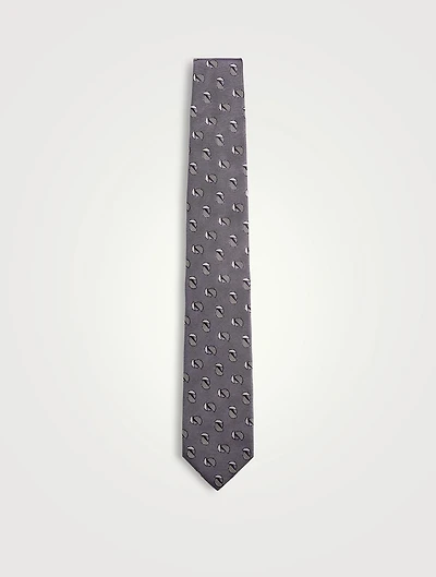 Silk Jacquard Medallion Tie