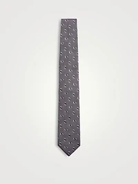 Silk Jacquard Medallion Tie