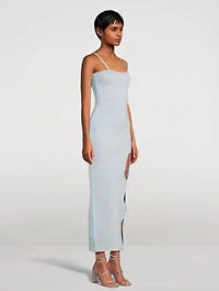 Heather Sequins Print Maxi Tank Dress