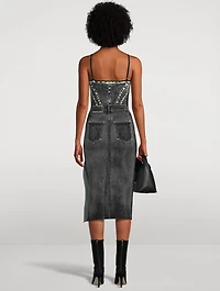 Jasmine Midi Dress Denim Print