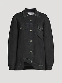 Hana Denim Print Oversized Jacket