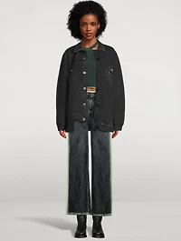 Hana Denim Print Oversized Jacket