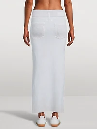 Lily Wavy Skirt Denim Print