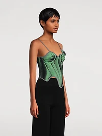 Camellia Tank Top Denim Print