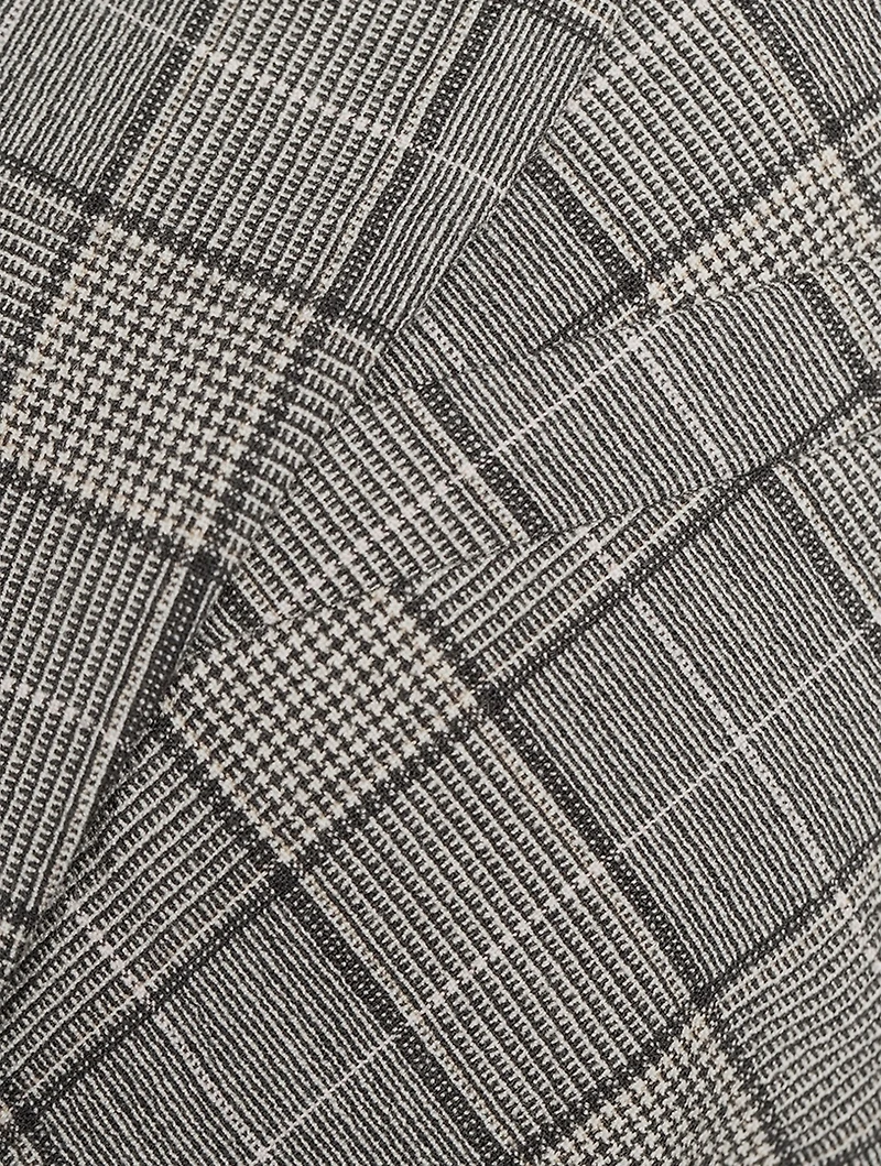 Single-Breasted Blazer Check Mix Print