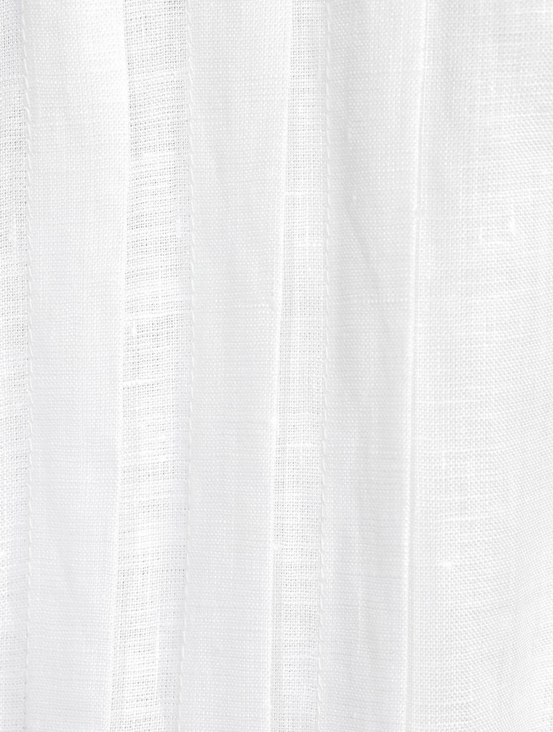 Lucca Organic Linen Pleat Front Long Dress