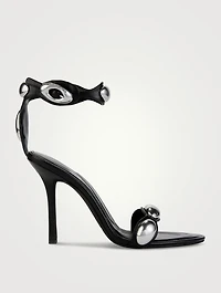 Dome Stiletto Leather Sandals