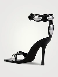 Dome Stiletto Leather Sandals