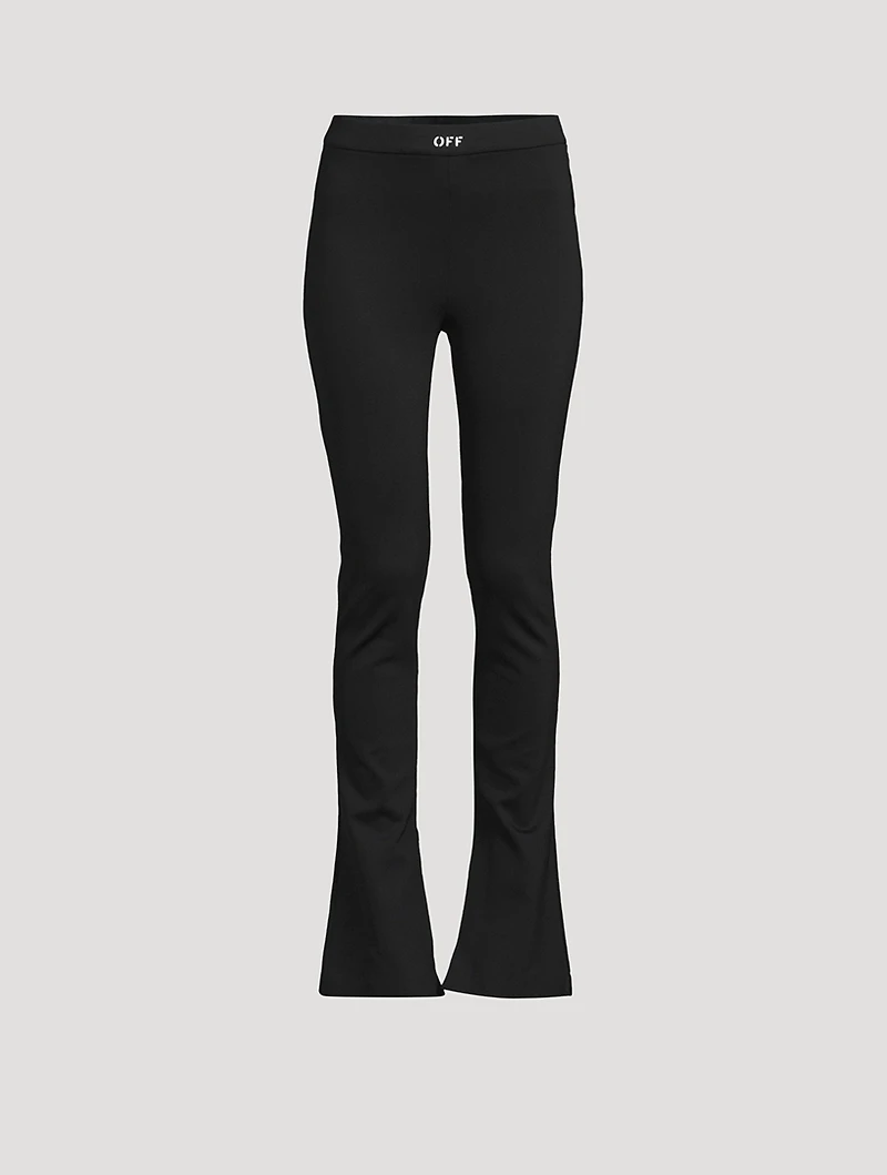 Split-Hem Flared Leggings